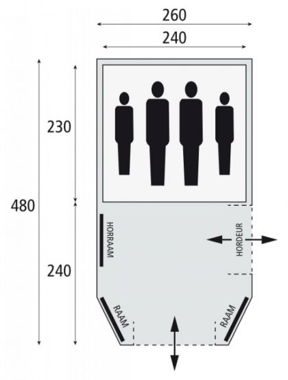 Tent Mustang 260 Rstc Tan/grey Bardani