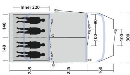 Tent Sacramento 4 Air Outwell