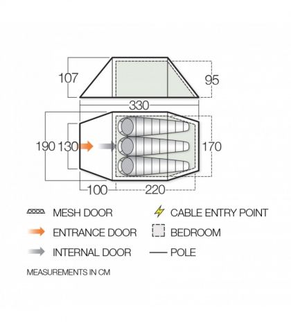 Tent Scafell 300 Pamir Green Vango