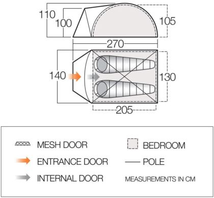 Tente Tay 200 Deep Blue Vango