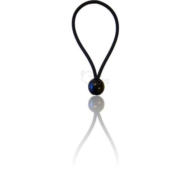 Spanner Elastiek + Knop 18cm Zwart