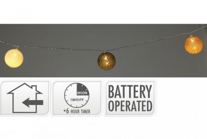 Verlichting Raffia 12x Led