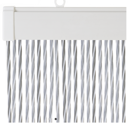 Vliegengordijn String Wit/grijs 60x190cm