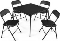 Table Pliante Avec 4 Chaises Noir