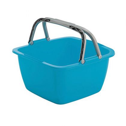 Wasbak 18,5l Blauw Vierkant