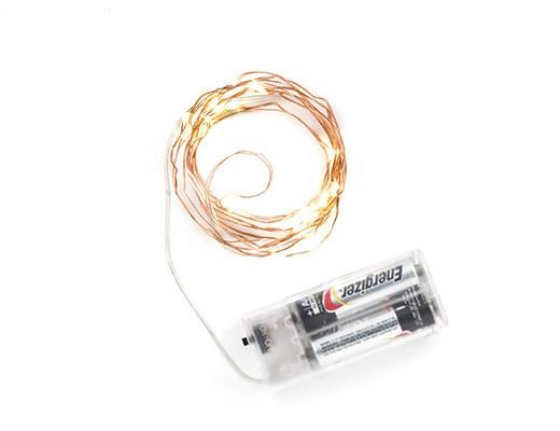 Kikkerland Copper String Lights éclairage à piles avec fil de cuivre