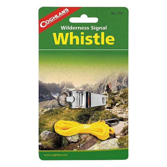 Coghlan's Wilderness Signal Whistle noodfluitje met koord