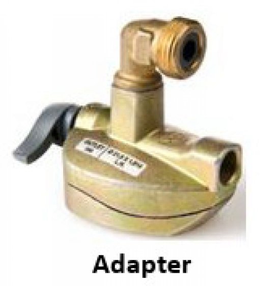 CUBE gasflesadapter voor DIN-ontspanner