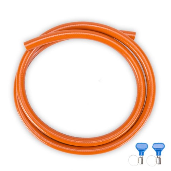 Tuyau de gaz pvc hd Gimeg 5 m avec 2 colliers de serrage