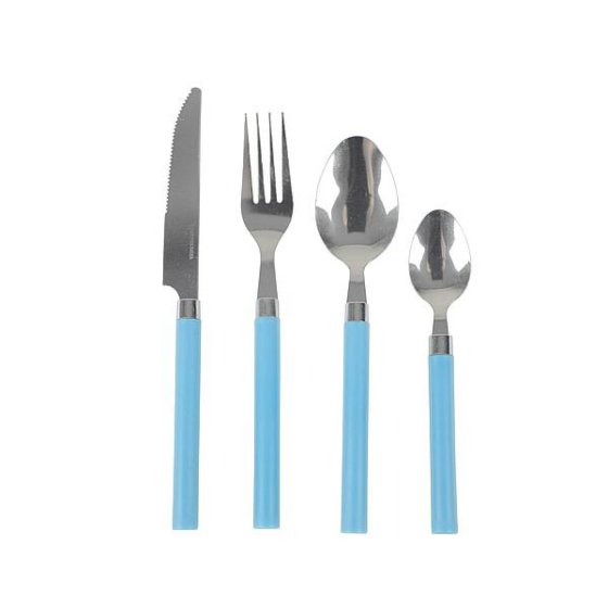 Vanassende 4-teiliges Besteckset in blauer Box