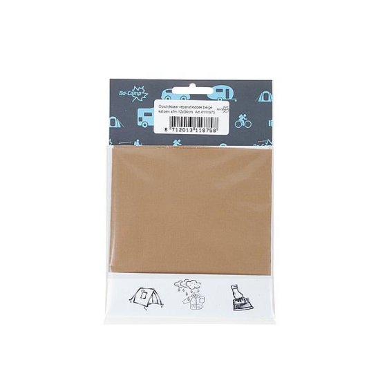 Bo-Camp iron-on repair cloth cotton beige 12 x 34 cm