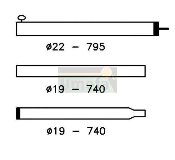 UMEFA aluminium adjustable tent pole 22 mm 80-220 cm