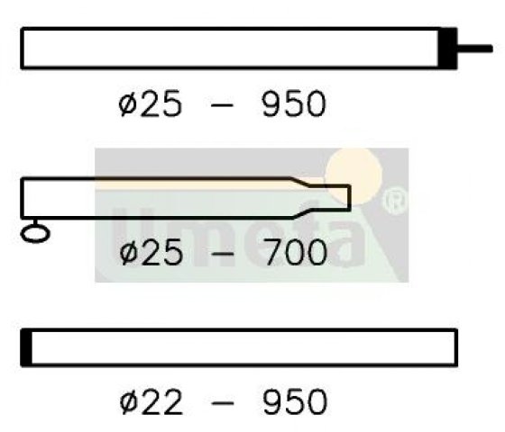CampKing Wohnwagen-Vorzeltstange Stahl 25/22 mm 170-250 cm