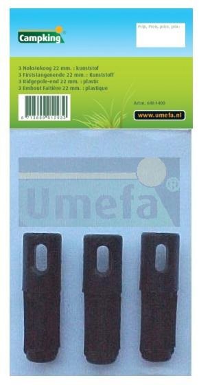 UMEFA nokstokogen 22 mm kunststof 3 stuks
