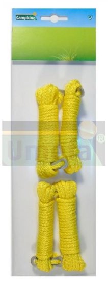 UMEFA yellow nylon guy lines 3 mm x 3 m - set of 4