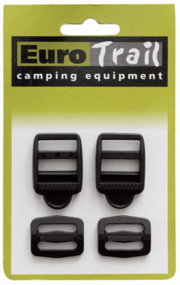 Eurotrail ladderlock gespset 20 mm zwart