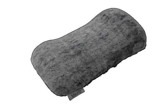 Human Comfort Mions Rabbit Fleece Memory Foam Pillow Grey