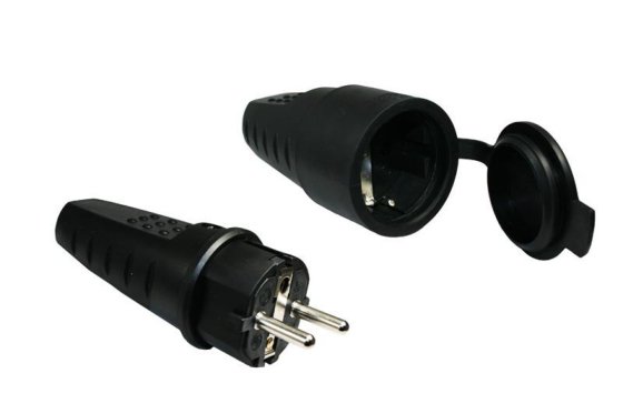 HABA rubber contrastekker met randaarde 3x2,5 mm²