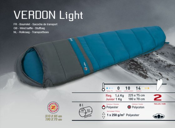 Wilsa Verdon Light sleeping bag grey/blue 14°C