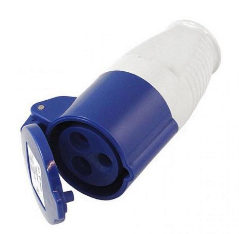 Gimeg CEE female connector 3-pin 16A blue