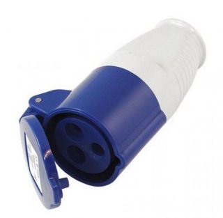 Gimeg CEE female connector 3-pin 16A blue