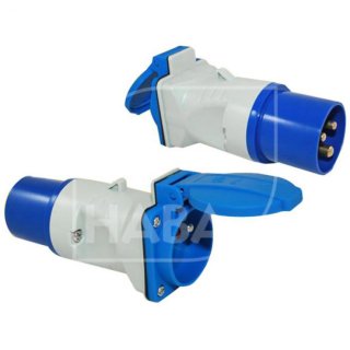 Adaptateur HABA CEE vers Schuko avec broche de terre
