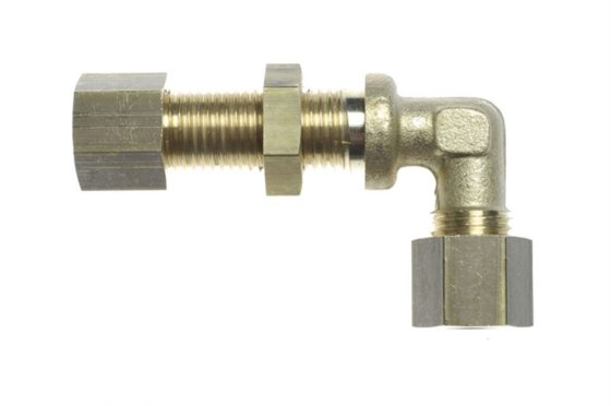 Gimeg winklige Schottdurchführung Gaskupplung 8 x 8 mm Messing