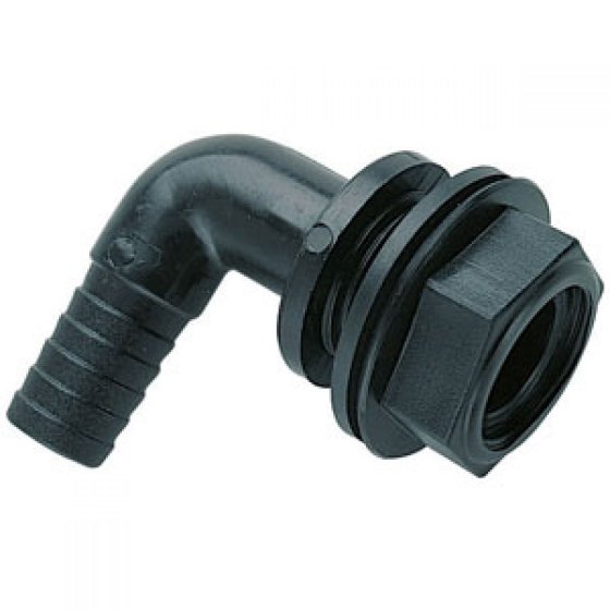 Trigano gebogener Schlauchstutzen 12 mm mit Mutter