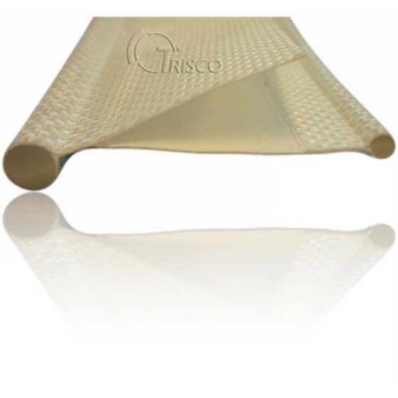 Trisco keder tape 7 mm double flap with extra 3.5 mm white