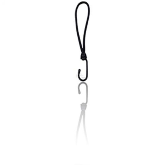 TRISCO tent tensioner 18 cm black with plastic-coated hook