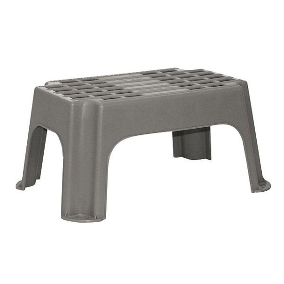 Bo-Camp plastic step stool grey