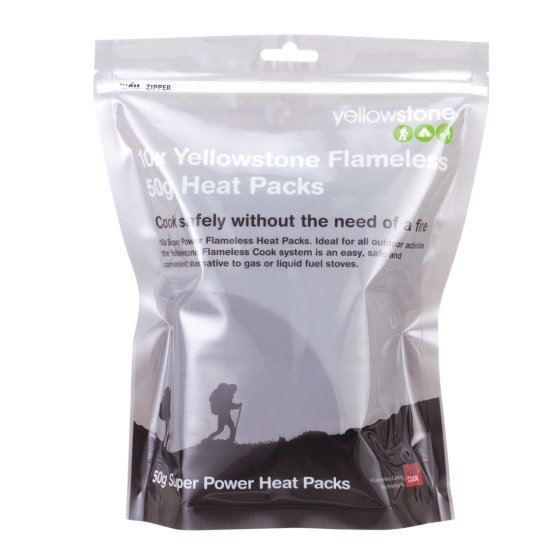 Yellowstone vlamloze heat packs 50 g - 10 stuks