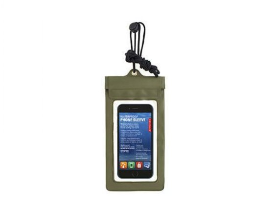 Kikkerland waterdichte telefoonhoes groen met koord