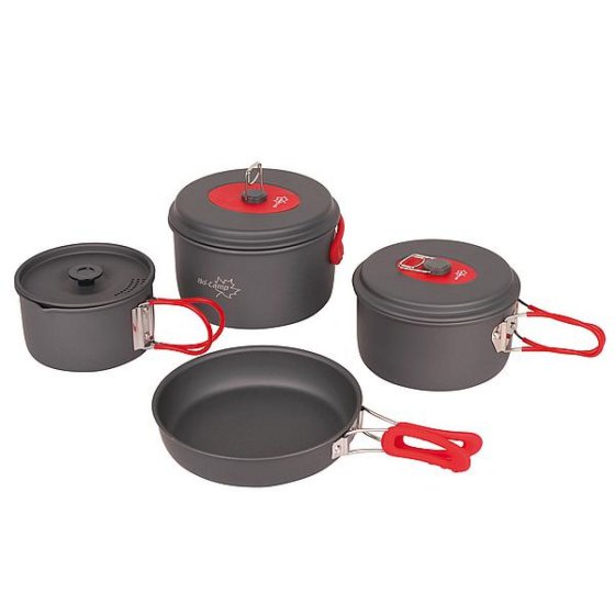 Bo-Camp Explorer XL 4-delige pannenset hard geanodiseerd aluminium