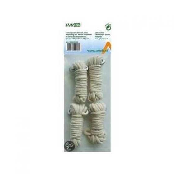 UMEFA cordes de haubanage en coton 4 x 4 m 3 mm blanc
