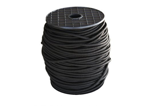 LEDENT trapeze cord elastic 8 mm black per metre