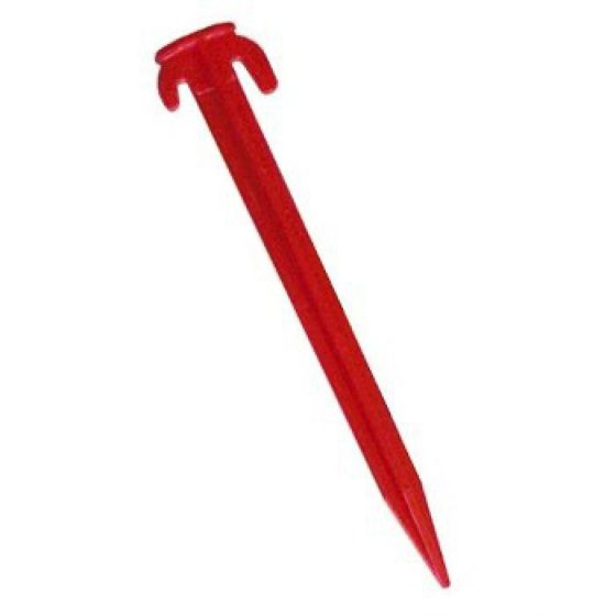 UMEFA piquets de tente en plastique 20 cm rouge - lot de 6