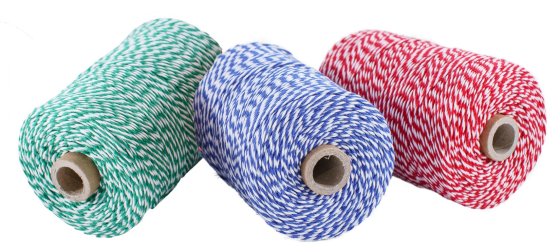 Ledent two-colour cotton tying cord 100 g ±100 m