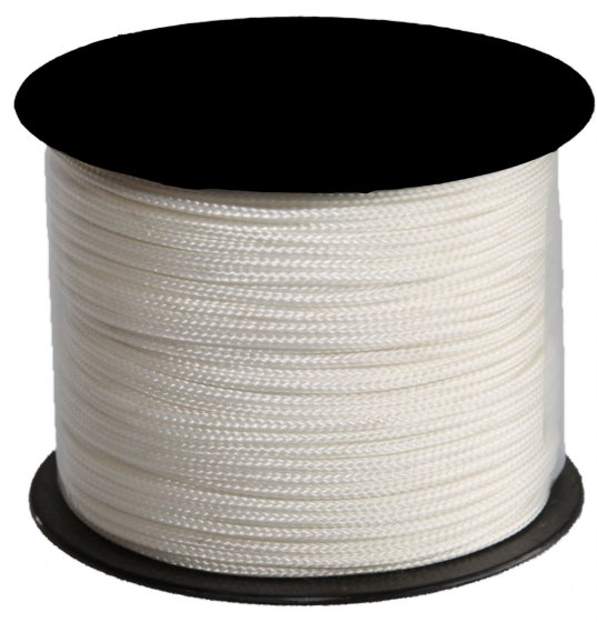 LEDENT gevlochten nylon koord 2 mm 50 m wit