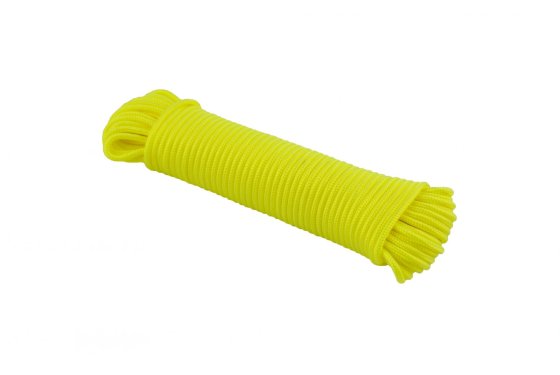 Corde en nylon tressé LEDENT 4 mm 20 m fluo