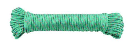 Corde tressée en polypropylène LEDENT 3 mm 20 m verte