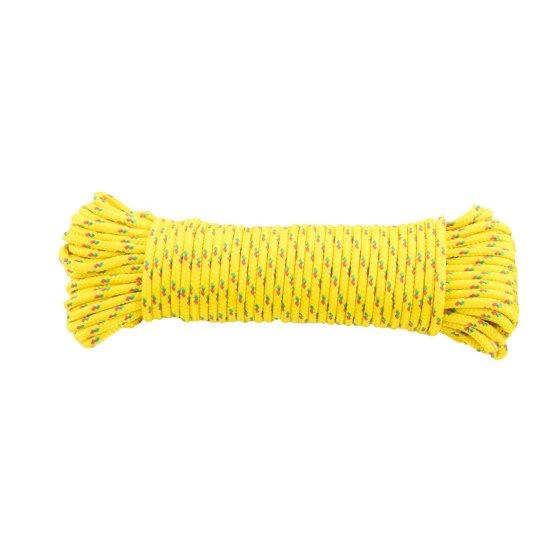 Corde en polypropylène tressé LEDENT 4 mm x 20 m jaune