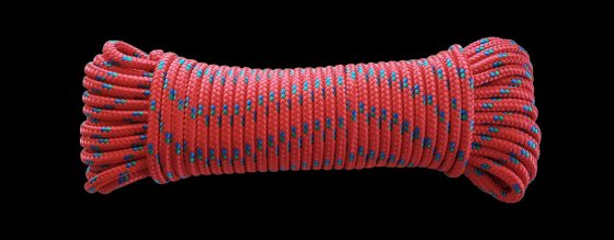LEDENT braided polypropylene rope 6 mm x 20 m red