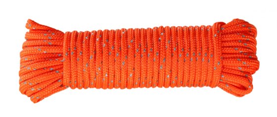 LEDENT reflecterend touw 15 m x 6 mm oranje