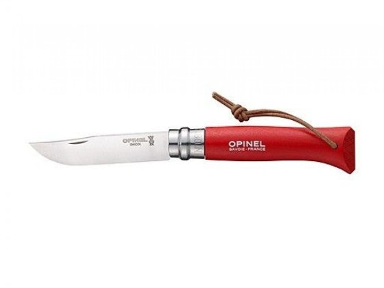OPINEL N°8 Colorama zakmes RVS rood