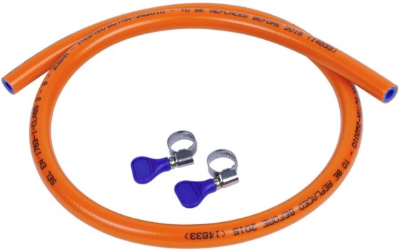 Badé Propanschlauch 1 meter mit 2 Schlauchschellen
