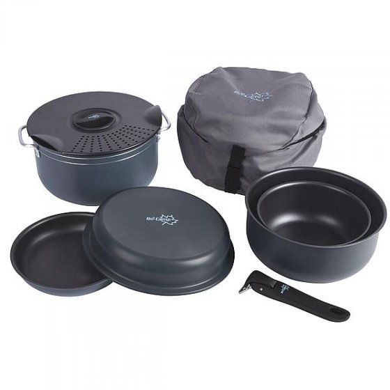 Bo-Camp 7-piece aluminium camping cookware set