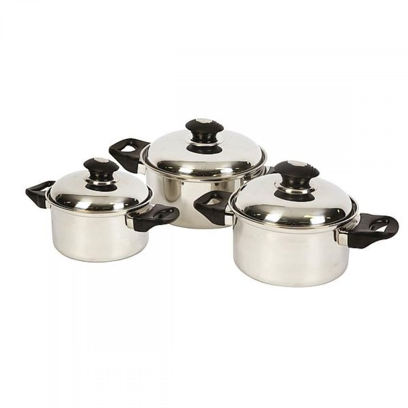 Bo-Camp Elan 1 Plus 3-piece stainless steel cookware set