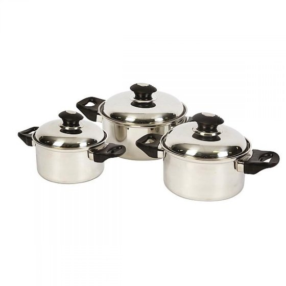 Bo-Camp Elan 1 Plus set de casseroles en inox 3 pièces