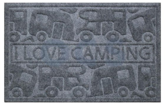 UMEFA I Love Camping deurmat 61 x 40 cm grijs